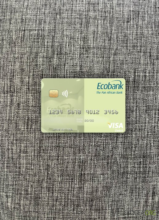 Ghana Ecobank Ghana carte de débit visa photolook recto